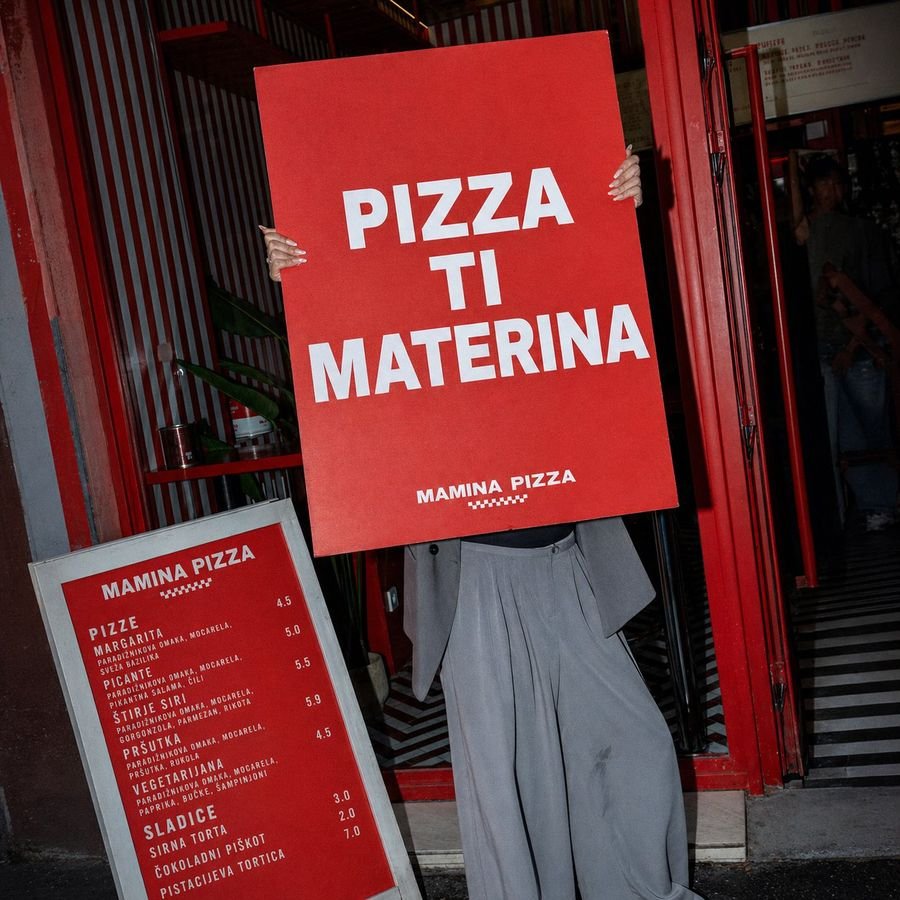 Plakat Mamina Pizza, Pizza ti materina